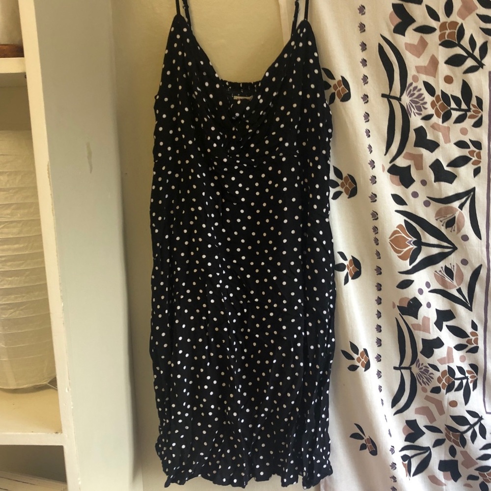 Black and white polka dot dress